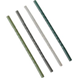 Eulenschnitt Szklane słomki, skręcane - 20 cm, 4 szt. - Zielony