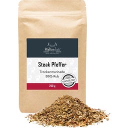 Steak Pfeffer - Premium Grillgewürz, Trockenmarinade, BBQ Rub - 250 g