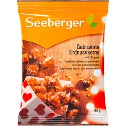 Gebrannte Erdnusskerne mit Zuckerkruste & Sesam - 150 g