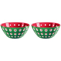guzzini LE MURRINE sada 2 misek Ø12 cm - Emerald Green/White/Red