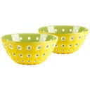 guzzini LE MURRINE - Set di 2 Ciotole Ø 12 cm - Saffron Yellow/White/Water Lily Green