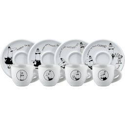 Moka Carosello Cups - white porcelain, 8-piece set - 1 Set