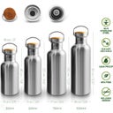 Bambaw Bouteille Isotherme en Inox 750 ml - Jet Black