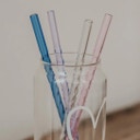 Cannucce in Vetro da 20 cm - Set di 4 Pezzi - Rosa