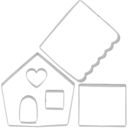 Set di Formine per Biscotti - Casetta di Pa di Zenzero - 1 set
