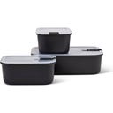 Recipientes Herméticos EasyClip - 3 Unidades (2 de 700 ml + 1 de 1500 ml) - Nordic Black