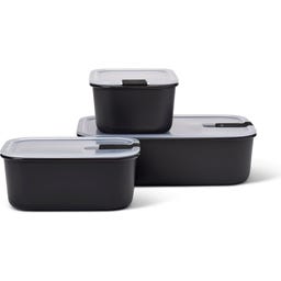 Recipientes Herméticos EasyClip - 3 Unidades (2 de 700 ml + 1 de 1500 ml) - Nordic Black