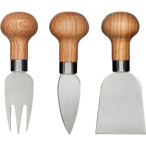 sagaform Oval Oak Cheese Knife Set - 1 Set