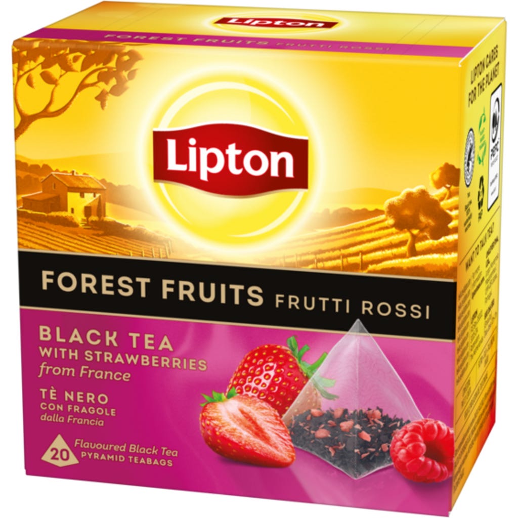Lipton Black Tea - Forest Fruits, 20 Teabags - Piccantino Online