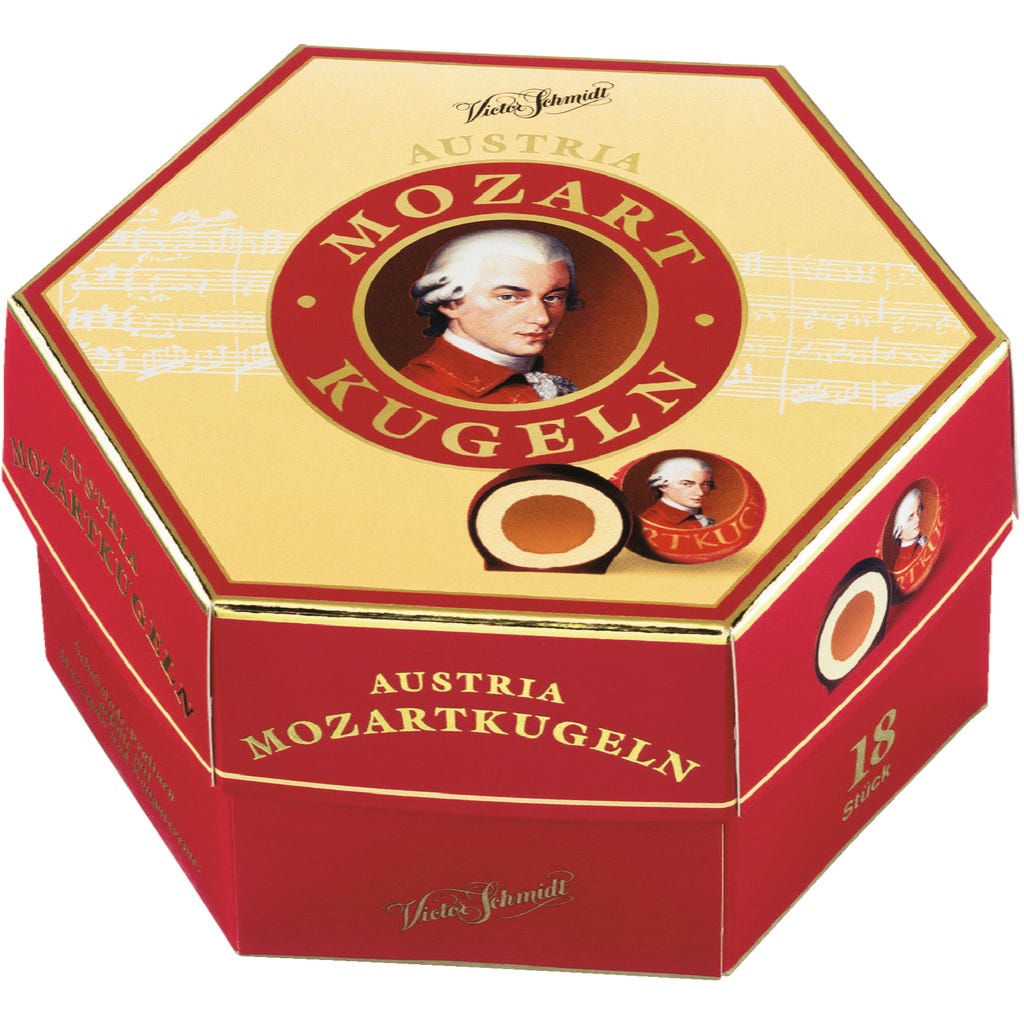 Austria Mozartkugeln Chocolate Pralines in a Box - Piccantino