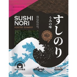 allgroo Sushi Nori Roasted Seaweed, Whole Sheets - 125 g