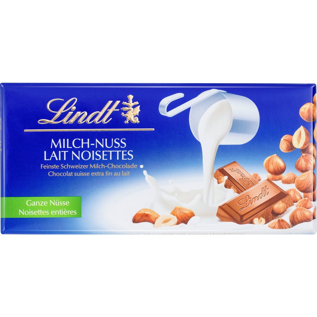 Lindt Milk Chocolate Hazelnut, 100 g - Piccantino Online Shop