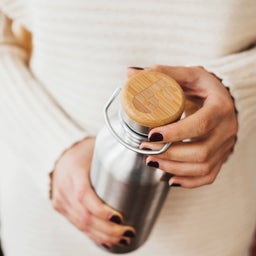 Bambaw Butelka ze stali nierdzewnej, 1000 ml - Natural Steel