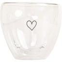 Eulenschnitt Doppelwandiges Herzglas Herz - 200 ml