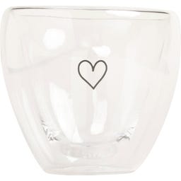 Eulenschnitt Doppelwandiges Herzglas Herz - 200 ml