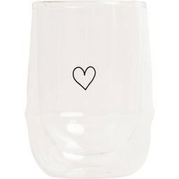 Eulenschnitt Bicchiere in Vetro Doppia Parete - Cuore - 300 ml