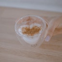 Bicchiere a Forma di Cuore in Vetro Doppia Parete