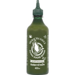 FLYING GOOSE Chilisauce Sriracha Grün mit Hanfsamenöl - 455 ml