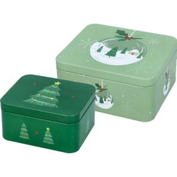 Birkmann Christmas Tree Cookie Tin Set, Small - 1 Set