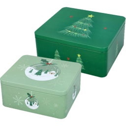 Birkmann Christmas Tree Cookie Tin Set, Large - 1 Set