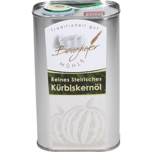 Berghofer Mühle Styrian Pumpkin Seed Oil PGI, Tin - 1.000 ml