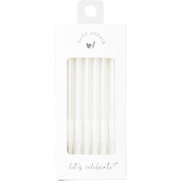 Bake Affair Verjaardagskaarsen, 6 Stuks - Wit