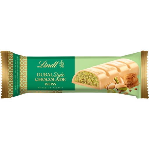 Lindt Dubai Style Chocolate Bar, White, 40 g - Piccantino Online