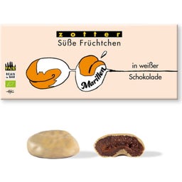 Zotter Schokoladen Marillen in weißer Schokolade - 80 g