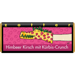 Zotter Chocolate Raspberry Cherry with Pumpkin Crunch - 70 g