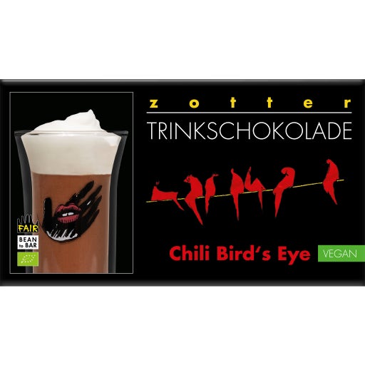 Zotter Schokoladen Bio Trinkschokolade Chili Bird´s Eye - 110g