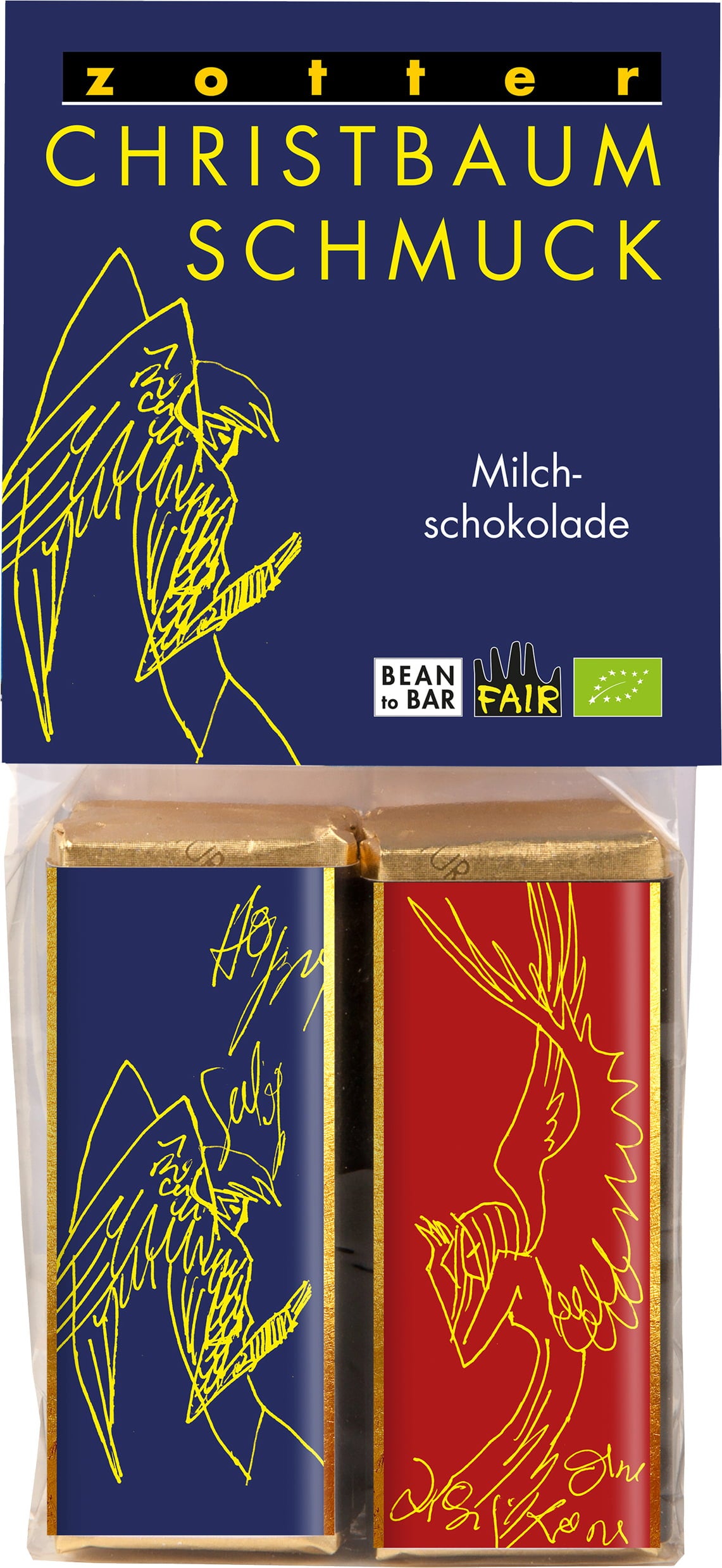 Organic Nashis - Christmas Tree Decorations Milk Chocolate, 80 g