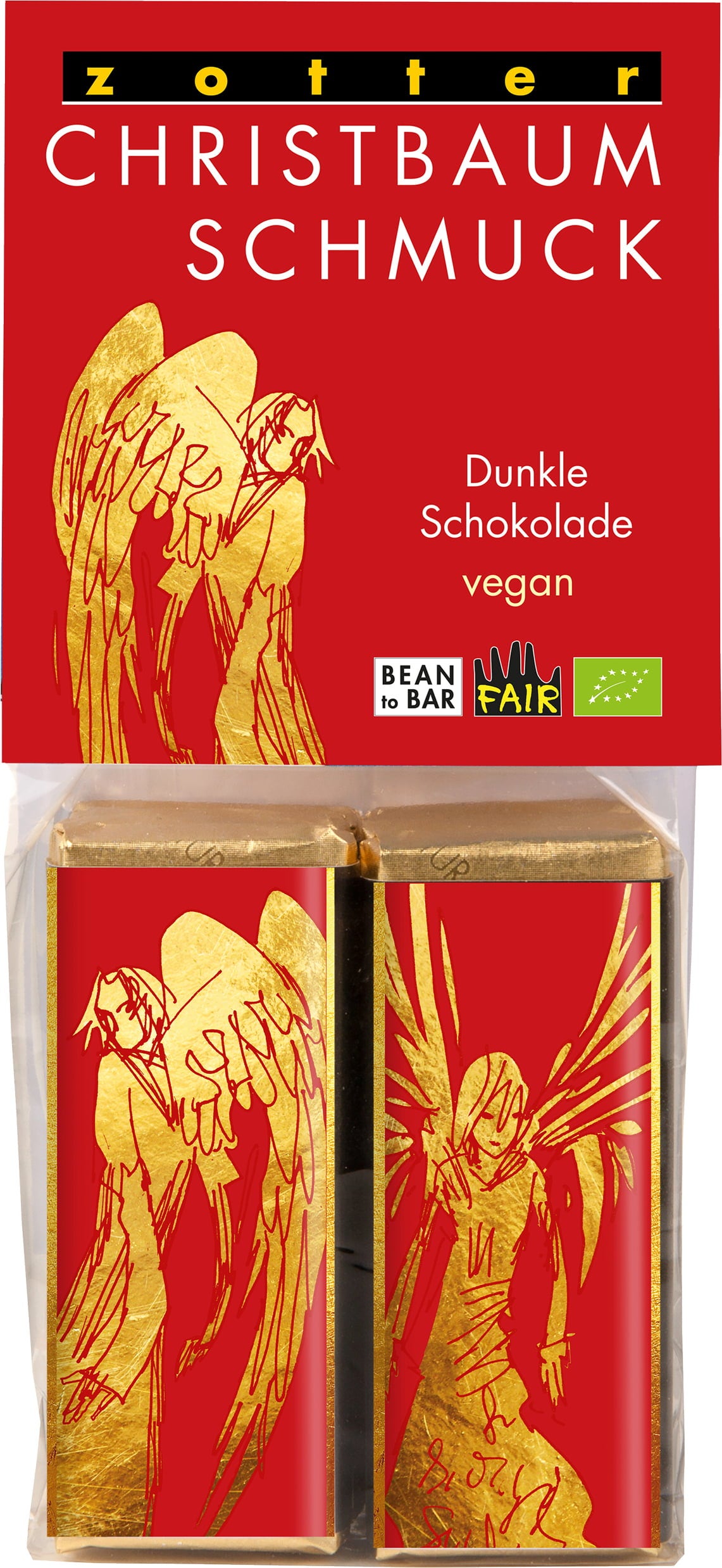 Organic Nashis Christmas Tree Decorations Variation Dark Chocolate - 80 g