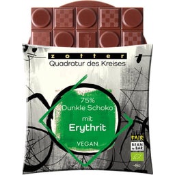 Organic Squaring the Circle - 75% Dark Choco with Erythritol - 70 g