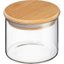 Contenitore in Vetro con Coperchio in Legno, 350 ml