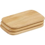 Zassenhaus Taglieri in Legno, Set di 3, Chiaro