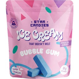 STAR CANDIES freeze-dried bubble gum flavored ice cream - 16 g