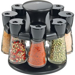 Küchenprofi Gewürzkarussell RONDO 8 Gläser, schwarz - 1 Stk.