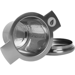 Teesieb Tea Master mit Deckel/Untersetzer - silber