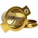 Tea Master Tea Strainer with Lid/Saucer - gold