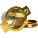 Teesieb Tea Master mit Deckel/Untersetzer, gold