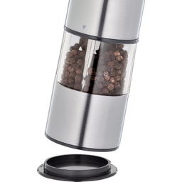 BERGAMO Elektrische Peper- & Zoutmolen Set - Zilver