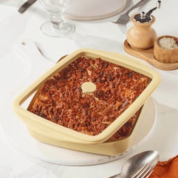 Plat Rectangulaire en Verre avec Couvercle en Verre et Silicone, 1,6 L - Vanille
