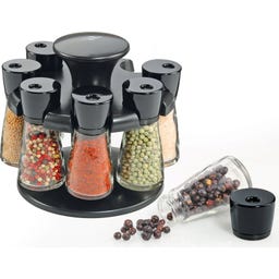 Küchenprofi Gewürzkarussell RONDO 8 Gläser, schwarz