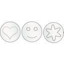 cilio Decoratiestrooier met 3 Sjablonen - 1 stuk