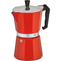 cilio CLASSICO Espresso Maker, 6 Cups - Red