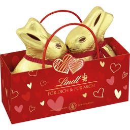 Lindt Goldhase in Herztasche - 100 g