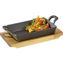 Küchenprofi BBQ Servierpfanne eckig mit Holzbrett