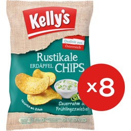 Rustikale Erdäpfelchips Sauerrahm & Frühlingszwiebel