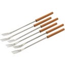 Kuhn Rikon 6-Piece Cherry Wood Cheese Fondue Forks - 1 Set