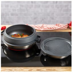 SMART & COMPACT - Passoire & Couvercle Anti-Projections - 1 pcs.